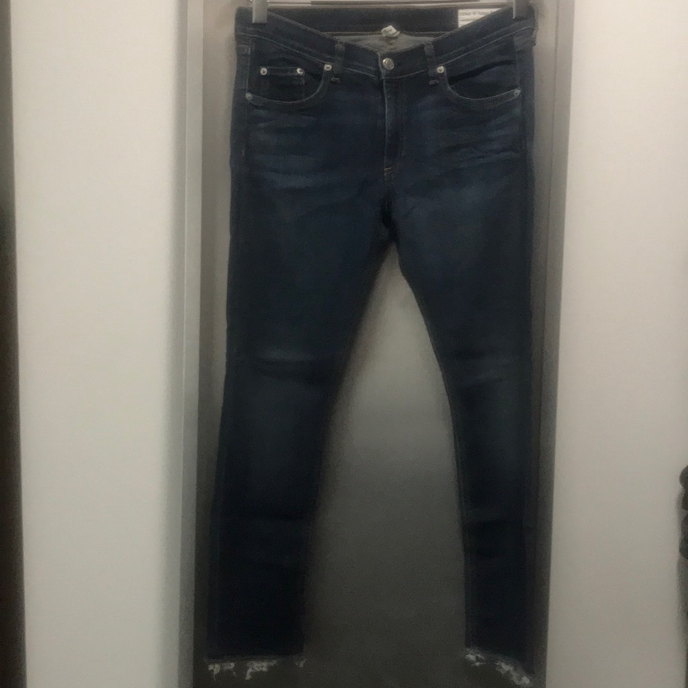 Rag & Bone mid rise cropped denim